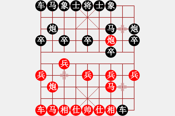 象棋棋譜圖片：6906局 E00-仙人指路-天天AI選手FALSE 紅先負(fù) 小蟲(chóng)引擎23層 - 步數(shù)：10 