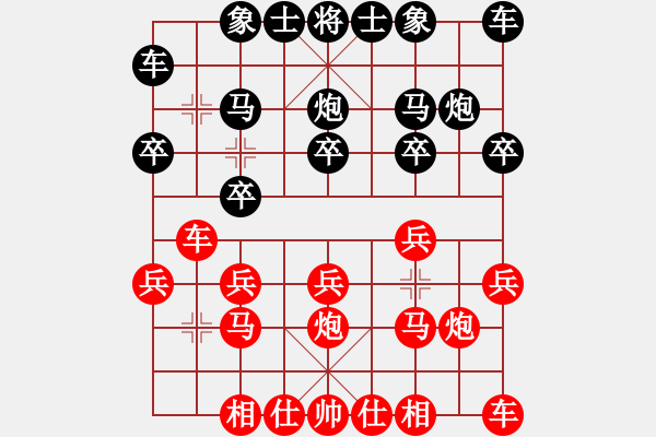 象棋棋譜圖片：1116局 D00- 順炮緩開(kāi)車局-陸遜(2150) 先負(fù) 小蟲(chóng)引擎23層(2761) - 步數(shù)：10 