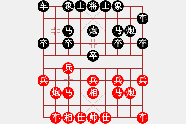 象棋棋譜圖片：騰訊梁山云(5r)-勝-中山棋院琴(2段) - 步數(shù)：10 