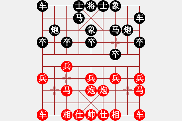 象棋棋譜圖片：黃薇       先勝 張曉霞     - 步數(shù)：10 