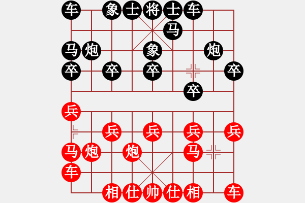 象棋棋譜圖片：2022.10.23.2中級(jí)場(chǎng)先勝過宮炮對(duì)左象拐角馬 - 步數(shù)：10 