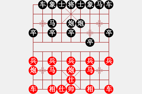 象棋棋譜圖片：黃鬧鬧(2舵)-和-bbboy002(1舵) - 步數(shù)：10 