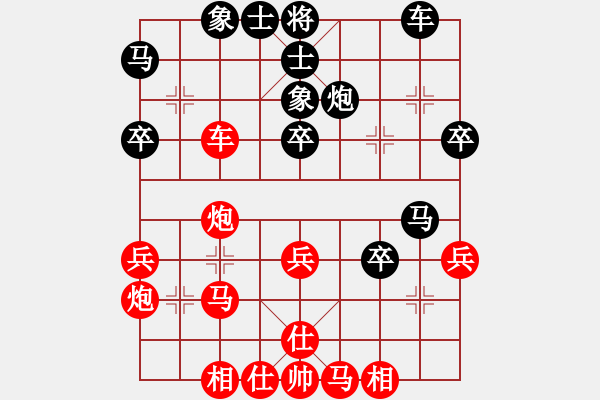 象棋棋譜圖片：黃鬧鬧(2舵)-和-bbboy002(1舵) - 步數(shù)：40 