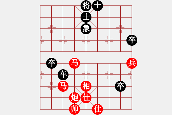 象棋棋谱图片：云流(2舵)-胜-thiensinh(0舵) - 步数：100 
