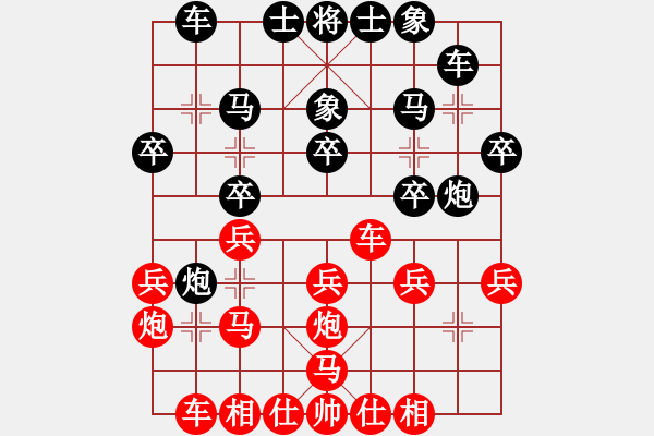 象棋棋譜圖片：云流(2舵)-勝-thiensinh(0舵) - 步數(shù)：20 