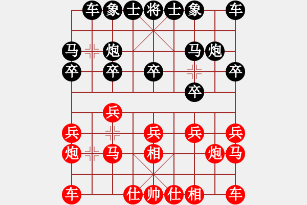 象棋棋譜圖片：百思不得棋解[575644877] -VS- xx夏[1606687467] - 步數(shù)：10 