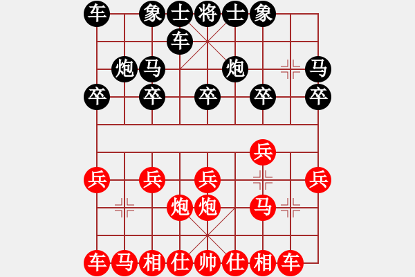 象棋棋譜圖片：梁富春     先負(fù) 李守謙     - 步數(shù)：10 