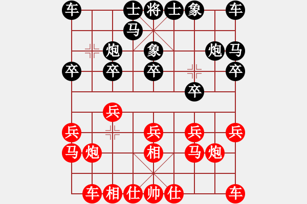 象棋棋谱图片：杨晓林 先负 刘勤 - 步数：10 