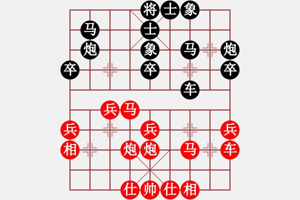 象棋棋譜圖片：東北稱雄(6段)-負(fù)-無悔(8段) - 步數(shù)：30 