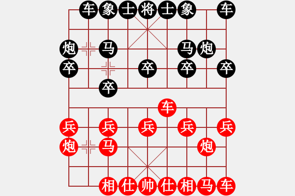 象棋棋譜圖片：冰城俠客2[紅先負(fù)] -VS- 池中清水[黑] 起馬轉(zhuǎn)邊炮對(duì)進(jìn)７卒 - 步數(shù)：10 