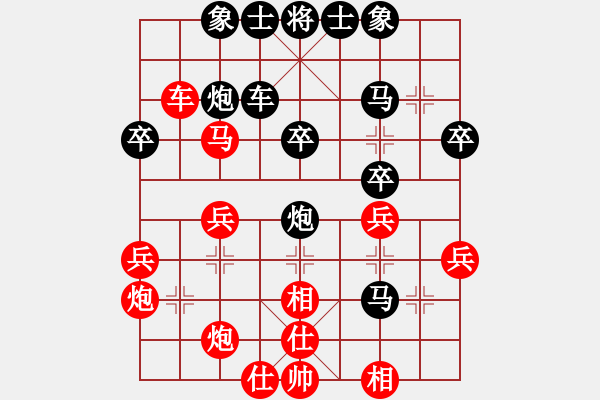 象棋棋譜圖片：魔鬼轉(zhuǎn)世(月將)-負(fù)-狐狼的女人(天帝)中炮不進(jìn)三兵對(duì)左炮封車轉(zhuǎn)列炮 - 步數(shù)：40 