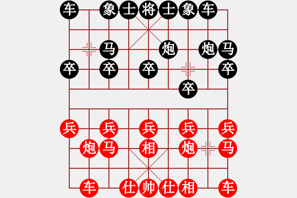 象棋棋譜圖片：ゞ★有緣[紅] -VS- 風(fēng)云萬(wàn)年[黑] - 步數(shù)：10 