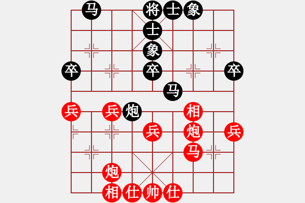 象棋棋譜圖片：公園仕家(9段)-和-zqxc(1段) - 步數(shù)：40 