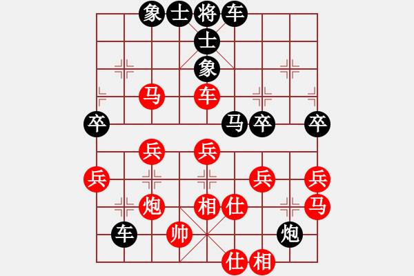 象棋棋譜圖片：新南方令狐沖紅負(fù)葬心【飛相對(duì)進(jìn)３卒】 - 步數(shù)：40 