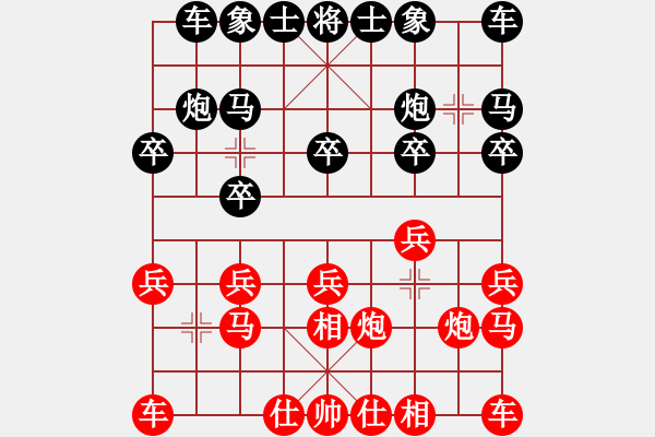 象棋棋譜圖片：東方紅 先負(fù) ZX - 步數(shù)：10 