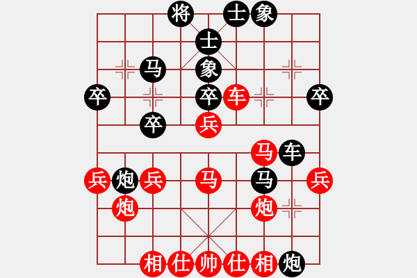 象棋棋譜圖片：砍西瓜(8段)-勝-秋日絲雨細(xì)(7段) - 步數(shù)：30 