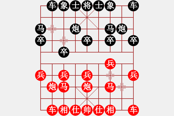 象棋棋譜圖片：起馬轉(zhuǎn)中炮對(duì)黑右士角炮（旋風(fēng)V7.0先勝巫師業(yè)余級(jí)） - 步數(shù)：10 