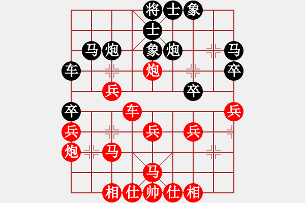 象棋棋譜圖片：舍車(chē)保帥(無(wú)極)-和-情從此逝(北斗) - 步數(shù)：30 