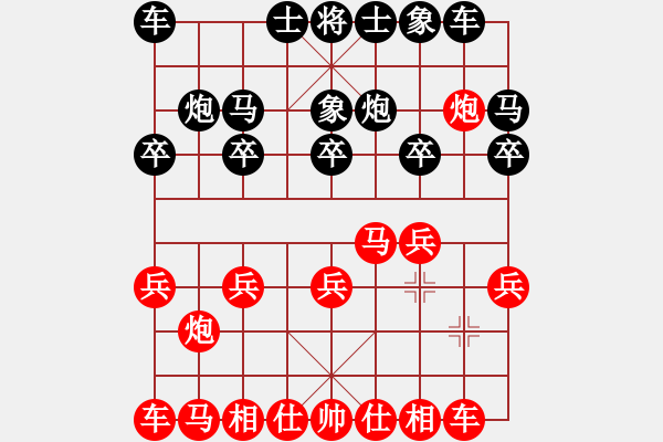 象棋棋譜圖片：第3局 饒先屏風(fēng)馬破士角炮夾馬炮局 變6 - 步數(shù)：10 