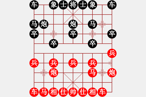 象棋棋譜圖片：7775局 A08-邊兵局-旋風(fēng)引擎24層 紅先勝 旋九專雙核-業(yè)余 - 步數(shù)：10 