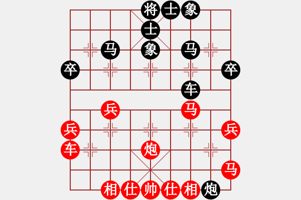 象棋棋譜圖片：旋風(fēng)V7.0拆棋（中炮緩開車對屏風(fēng)馬雙炮過河）和棋 - 步數(shù)：40 