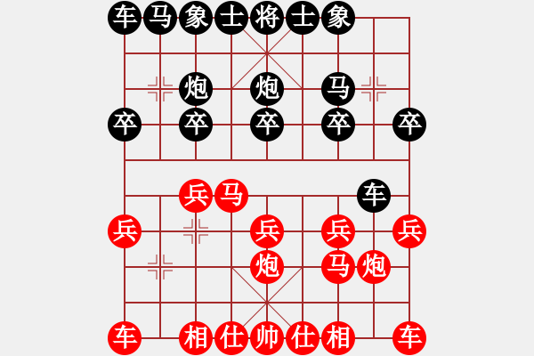 象棋棋譜圖片：花心為專一埋下了伏[2423383395] -VS- 棋海無涯[1369372846] - 步數(shù)：10 