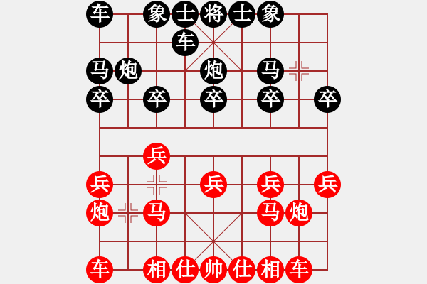 象棋棋譜圖片：因為所以[1245437518] -VS- 田園居士[531881229] - 步數(shù)：10 