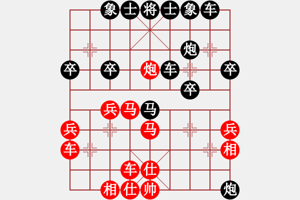 象棋棋譜圖片：黑勝_中國象棋-雷電模擬器_BUGCHESS_AVX2_40步_20240209153506907.xqf - 步數(shù)：30 