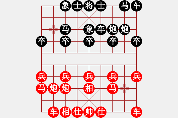 象棋棋谱图片：蓝政鸿 先负 梁运龙 - 步数：10 