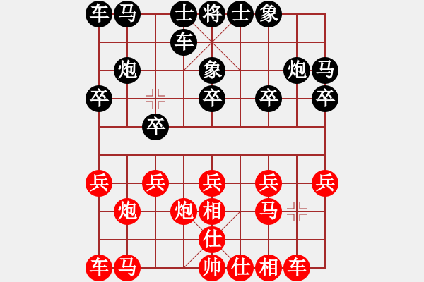 象棋棋譜圖片：天下無敵803紅負(fù)葬心【過宮炮對(duì)橫車】 - 步數(shù)：10 