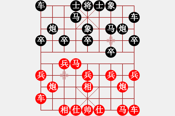 象棋棋谱图片：上海 谢靖 和 黑龙江 陶汉明 - 步数：10 