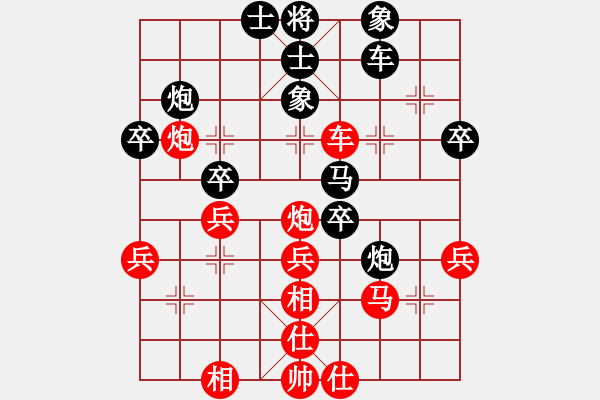 象棋棋譜圖片：湘菜(人王)-和-凝神的優(yōu)雅(天帝) - 步數(shù)：40 