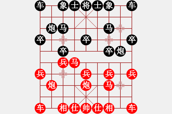 象棋棋谱图片：朱东和 先和 苗永鹏 - 步数：10 