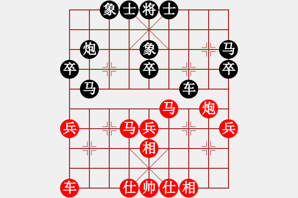 象棋棋譜圖片：2004局 A13-飛相對進(jìn)左馬-旋風(fēng)九專(菜鳥) 紅先負(fù) 旋風(fēng)引擎23層 - 步數(shù)：30 