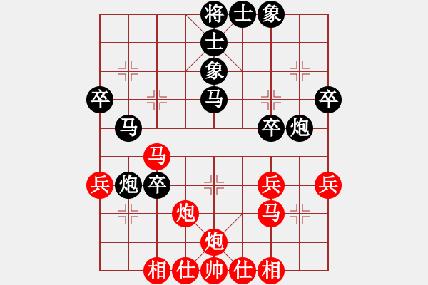象棋棋谱图片：曹鸿均 先和 张晓宇 - 步数：40 
