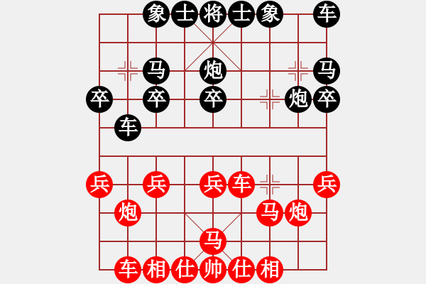 象棋棋譜圖片：散人玉玲瓏(6段)-和-神機商業(yè)庫(8段) - 步數：20 