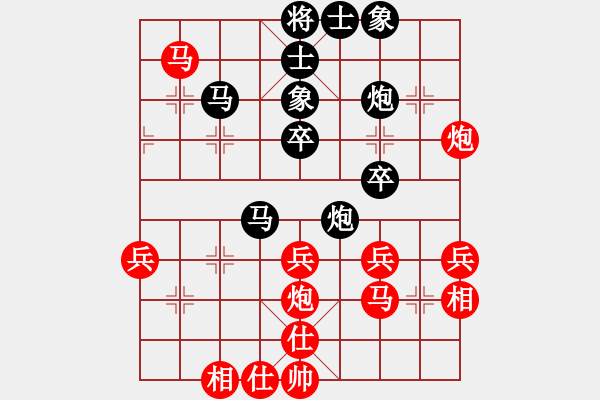 象棋棋譜圖片：廣東 李禹 和 石油體協(xié) 裴建新 - 步數(shù)：40 