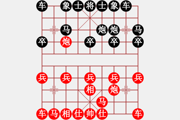 象棋棋譜圖片：10093局 A35-飛相對(duì)右過(guò)宮炮-旋九專雙核-業(yè)余 紅先負(fù) 小蟲引擎24層 - 步數(shù)：10 