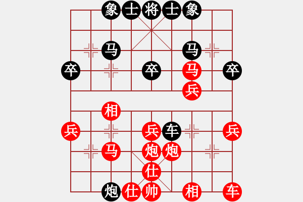 象棋棋譜圖片：幸福一生[401403590] -VS- 我愛夏祈[1485892048] - 步數(shù)：30 