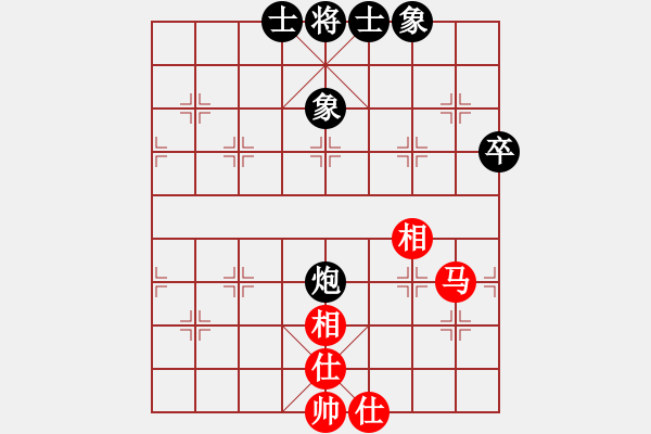 象棋棋譜圖片：名劍之鬼手(7段)-和-洪柒公(9段) 五八炮互進(jìn)三兵對(duì)屏風(fēng)馬 紅左邊馬對(duì)黑兌７卒 - 步數(shù)：200 