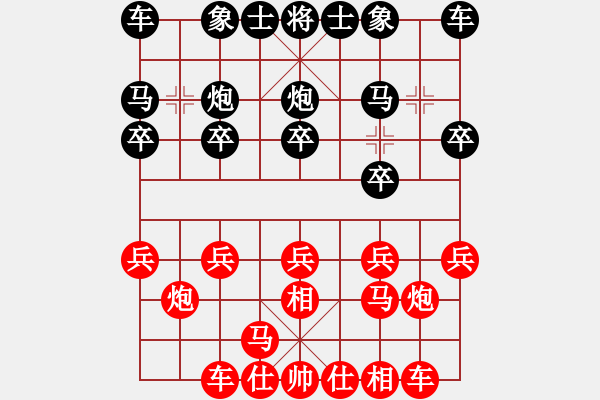 象棋棋譜圖片：6899局 A10-飛相局-天天AI選手FALSE 紅先負(fù) 小蟲引擎23層 - 步數(shù)：10 