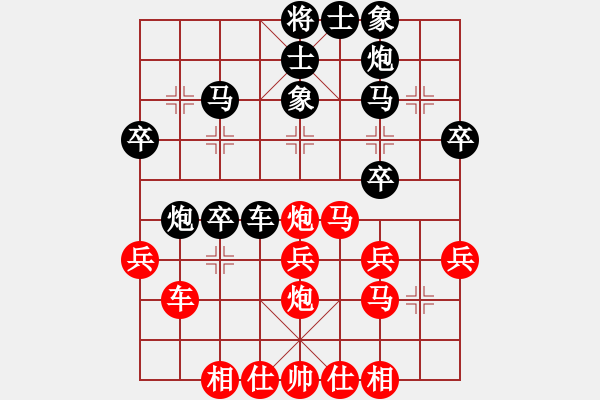 象棋棋譜圖片：中炮過(guò)河車(chē)互進(jìn)七兵對(duì)屏風(fēng)馬平炮兌車(chē)紅急進(jìn)河口馬（紅車(chē)九進(jìn)二）廣東 呂欽 負(fù) 黑龍江 趙國(guó)榮 - 步數(shù)：40 