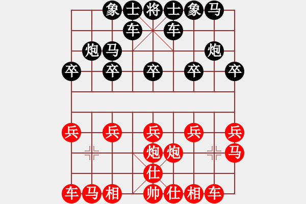 象棋棋譜圖片：鐵路局選手(6段)-負(fù)-王一一(1段) - 步數(shù)：10 