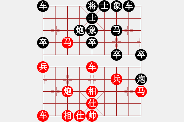 象棋棋譜圖片：追逐太陽[紅] -VS- 負(fù)分太后 魚[黑](3) - 步數(shù)：30 