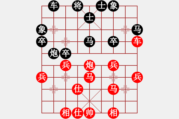 象棋棋譜圖片：隔岸觀火(3段)-勝-無(wú)所謂輸贏(2段) - 步數(shù)：40 