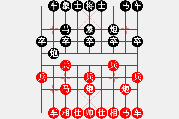 象棋棋譜圖片：實戰(zhàn)十九：小卒叩門《急先鋒[紅] -負(fù)- 楚云鶴[黑]》 - 步數(shù)：10 