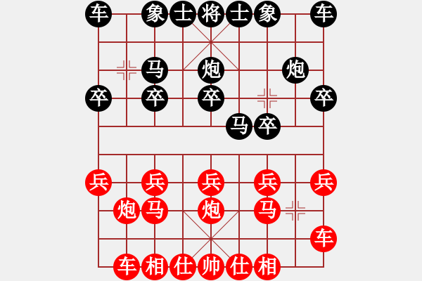 象棋棋譜圖片：中炮橫車對(duì)起馬還中炮 zzbdwm 勝 - 步數(shù)：10 