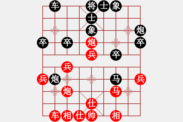 象棋棋譜圖片：分紅比例符合技術(shù)開 和 大伙兒 - 步數(shù)：30 