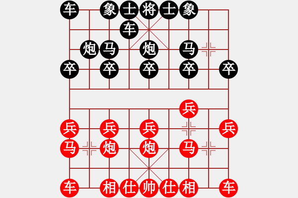 象棋棋譜圖片：葬心紅負夏激揚〖順炮緩開車對橫車〗｛注｝ - 步數(shù)：10 