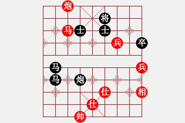 象棋棋譜圖片：起馬局（回馬金槍，一子踩雙） - 步數(shù)：130 